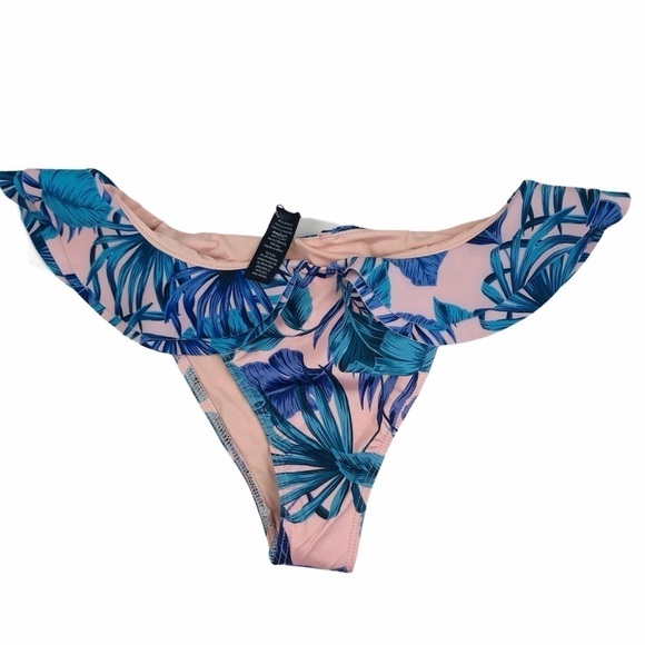 NWT Beach Riot Chloe Bikini Bottom Floral Ruffled - Picture 1 of 7